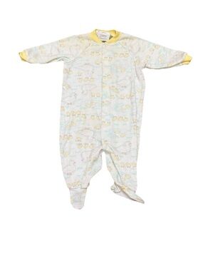 Vintage Carter’s Baby Footed Sleeper Duck Pajamas Unisex Yellow Goose